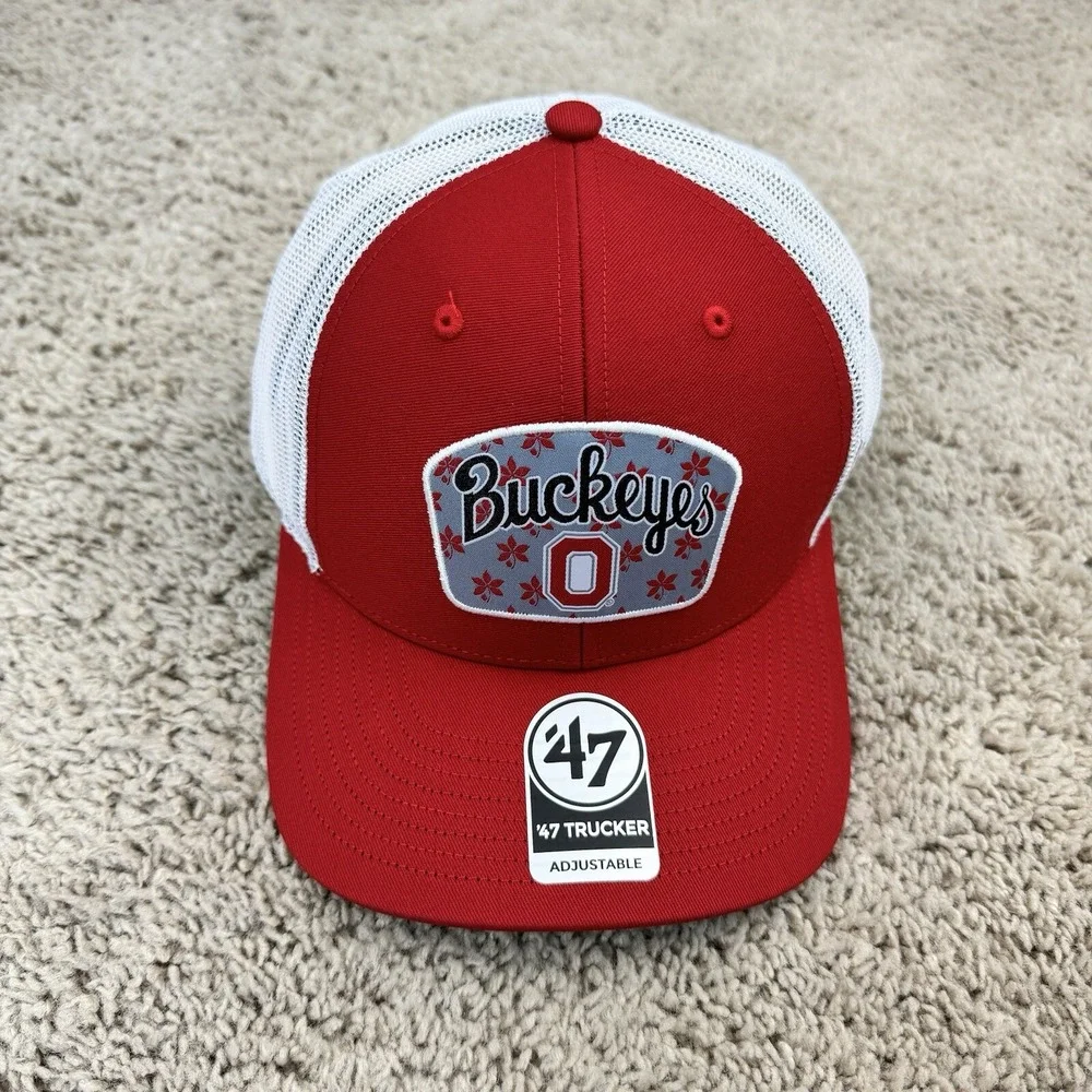 Ohio State Buckeyes‎ Hat '47 Men's Scarlet Factor Trucker Adjustable Red Cap NWT
